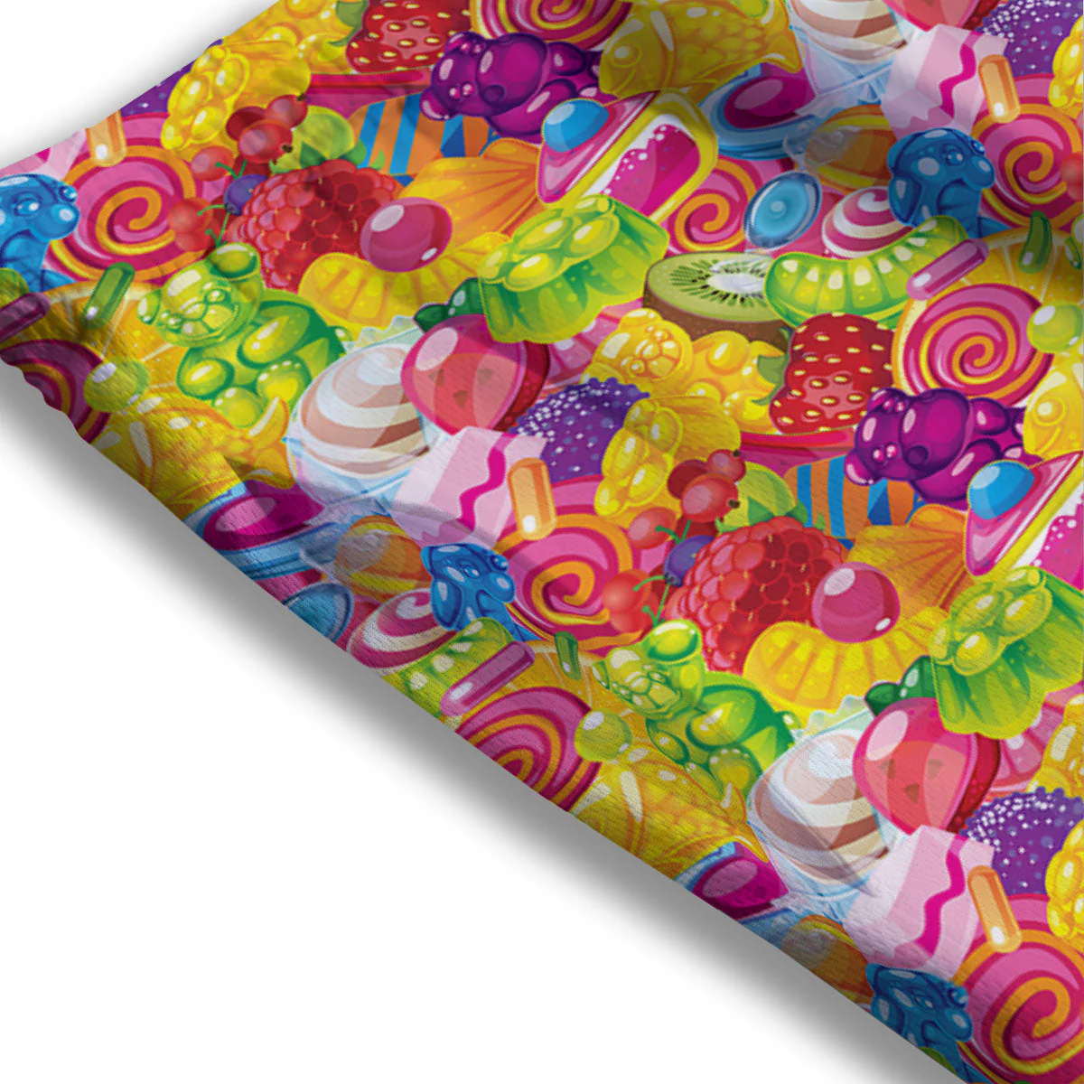 Jelly And Candy Print Pattern Mesh Shorts - Image 3