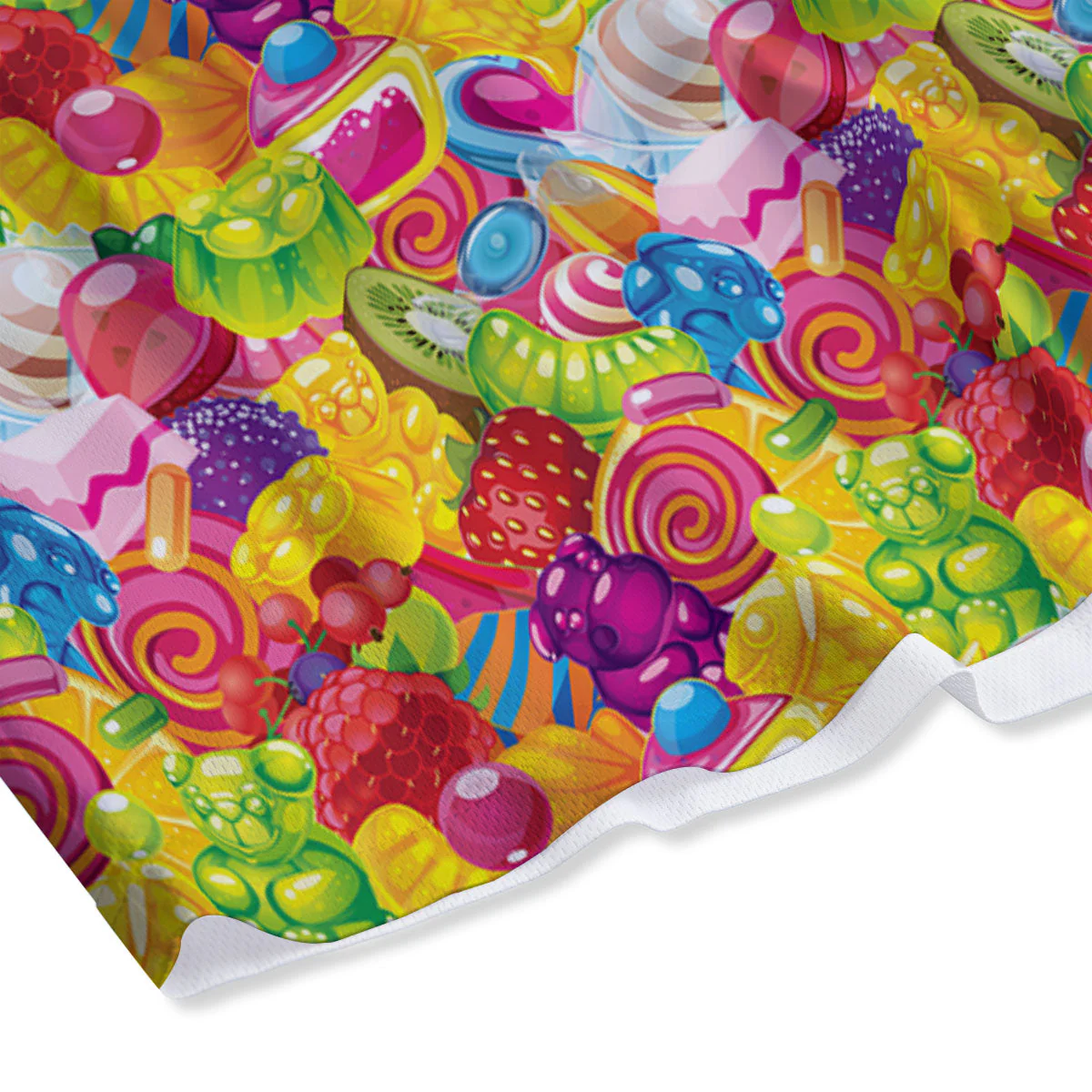 Jelly And Candy Print Pattern Mesh Shorts - Image 4