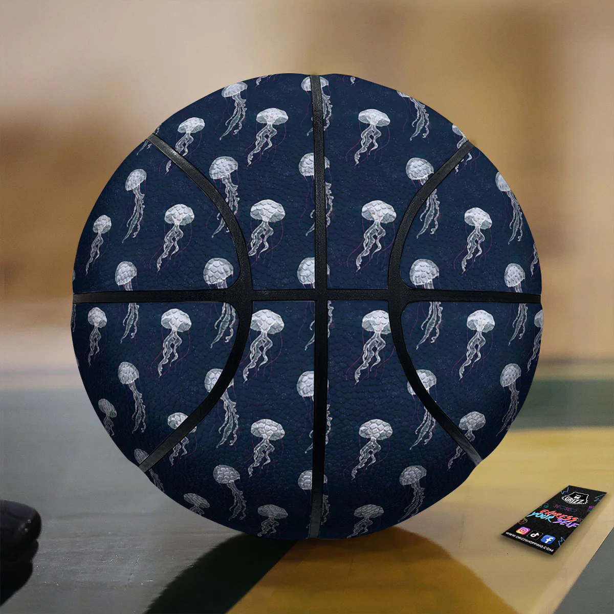 Jellyfish Fish Print Pattern Basketball