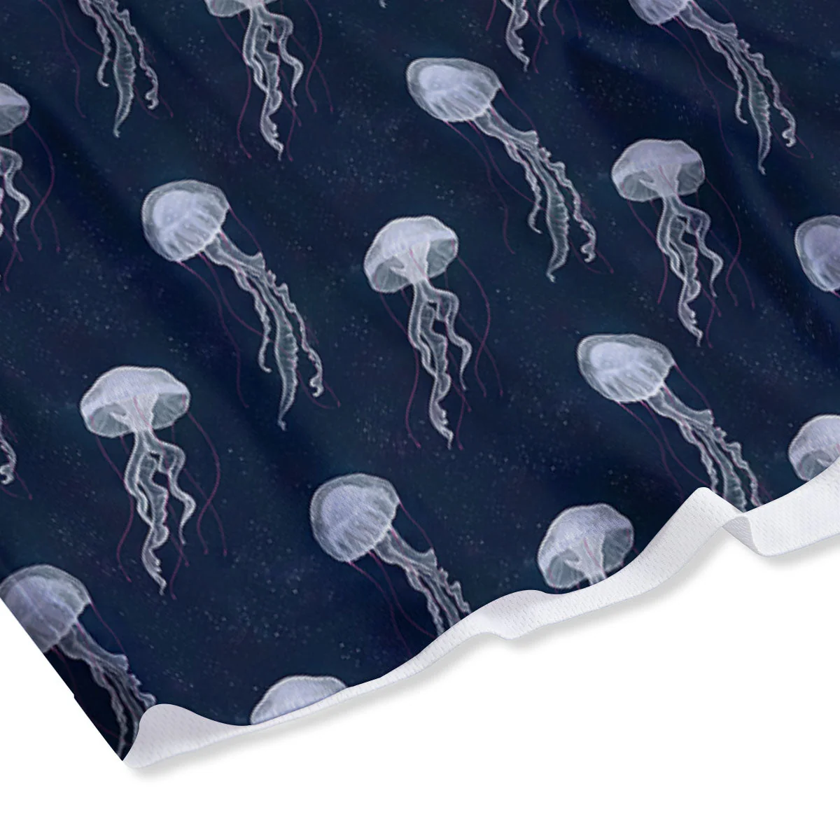 Jellyfish Fish Print Pattern Mesh Shorts - Image 4