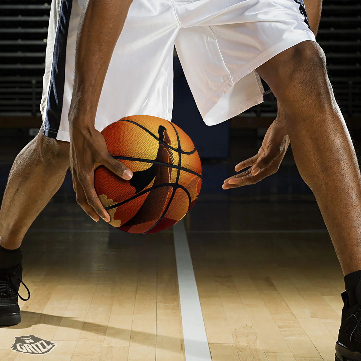 Jesus Christ And Satan Print Basketball - Image 3