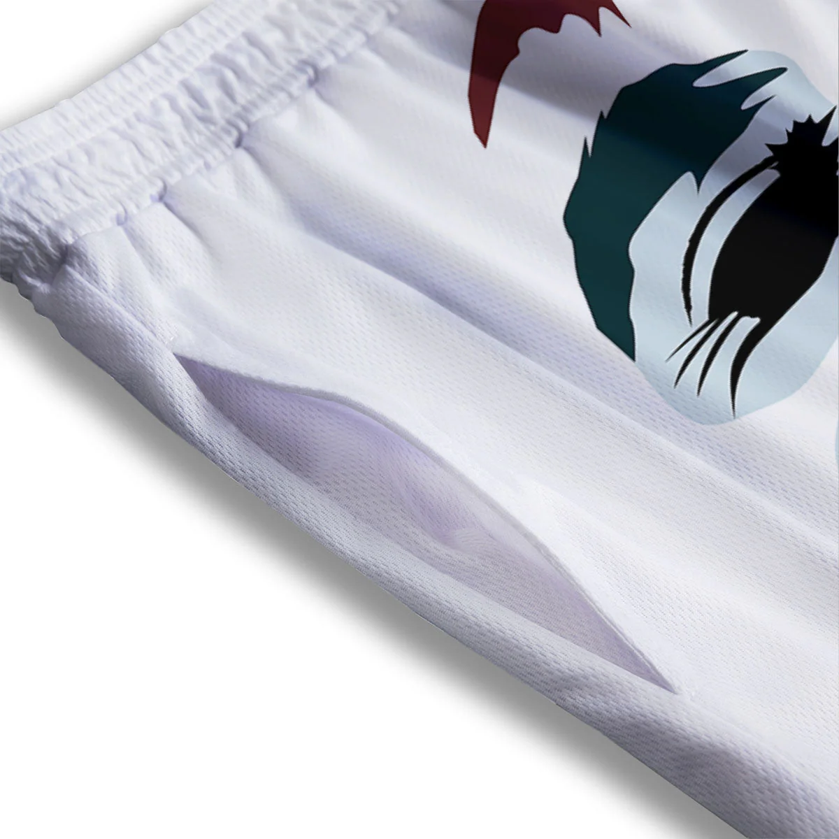 Joker Face Print Mesh Shorts - Image 3