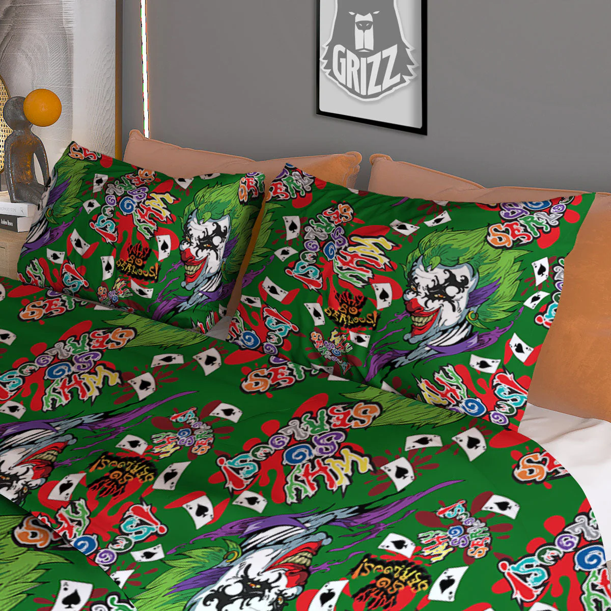 Joker Why So Serious Colorful Print Pattern Duvet Cover Bedding Set - Image 3