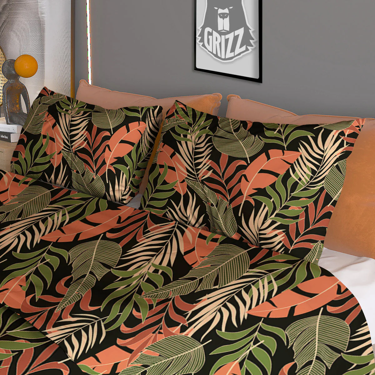Jungle Hawaii Plants Tropical Print Pattern Duvet Cover Bedding Set - Image 3