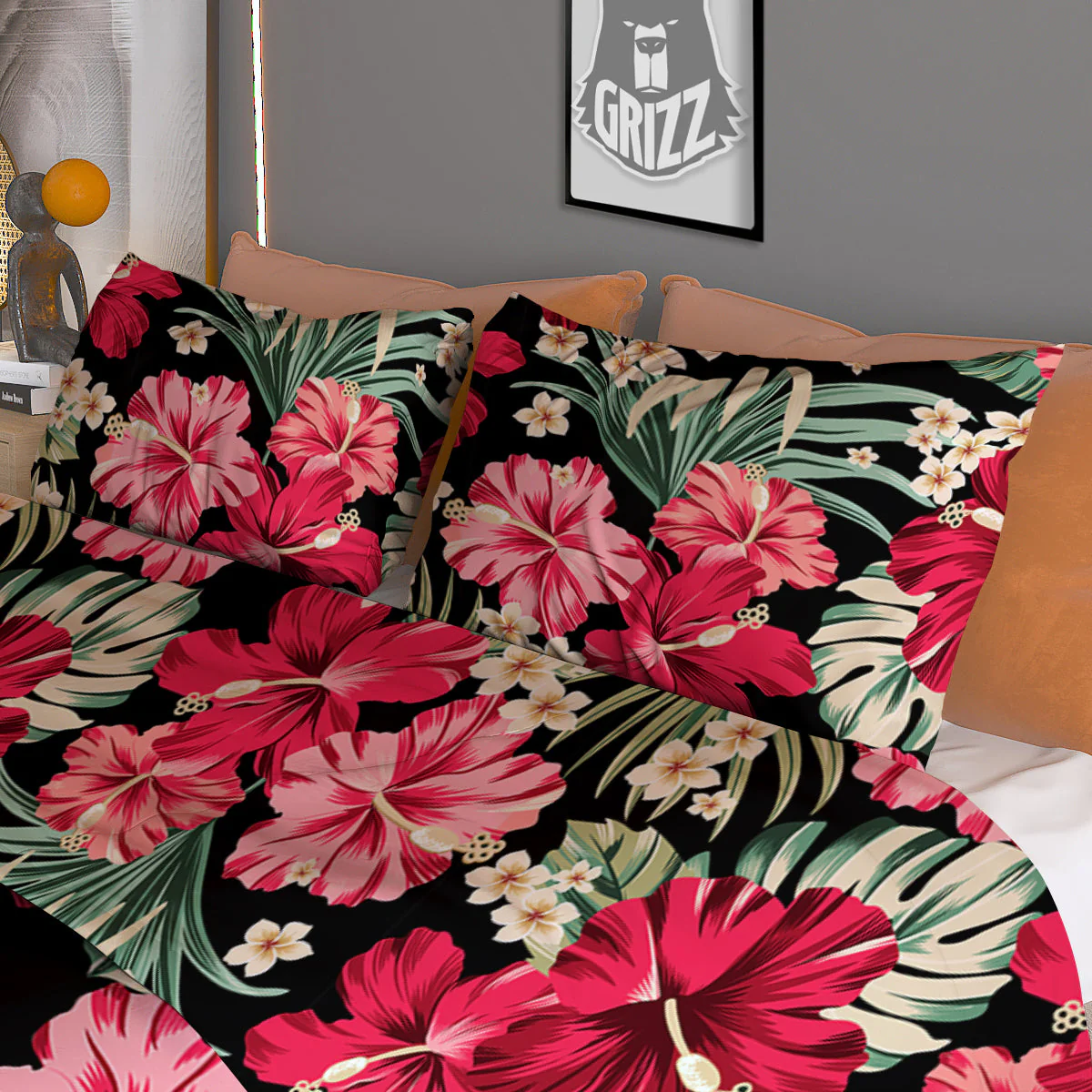 Jungle Hawaiian Tropical Print Pattern Duvet Cover Bedding Set - Image 3