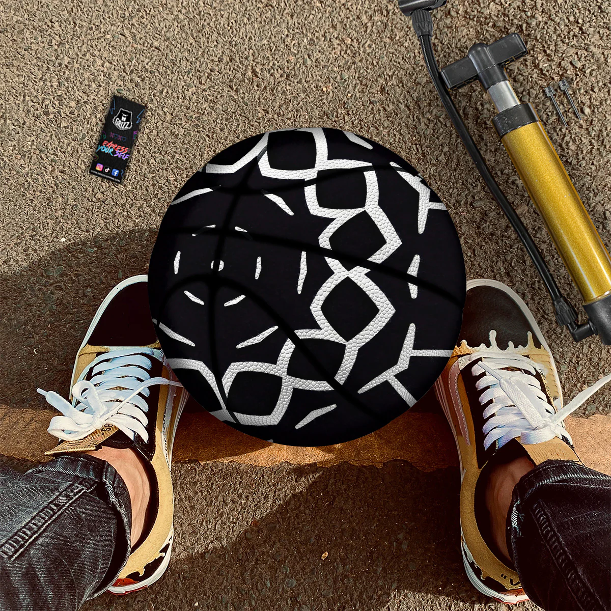 Kaleidoscope Black Print Basketball - Image 3