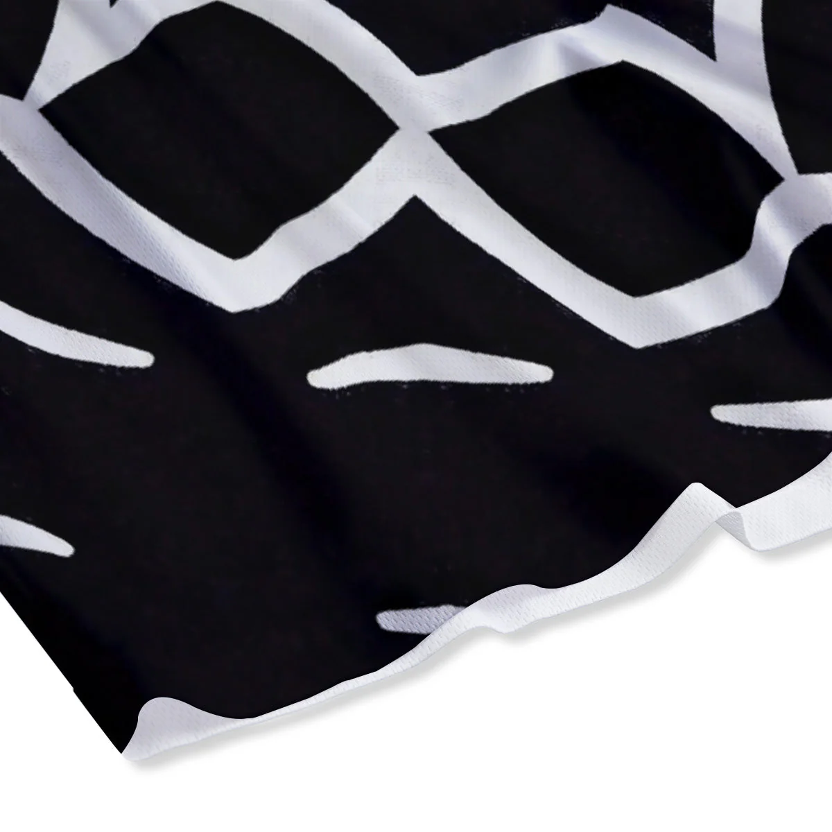 Kaleidoscope Black Print Mesh Shorts - Image 4