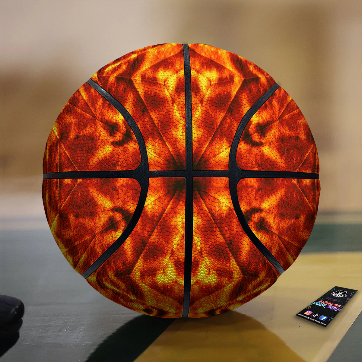 Kaleidoscope Flame Print Basketball