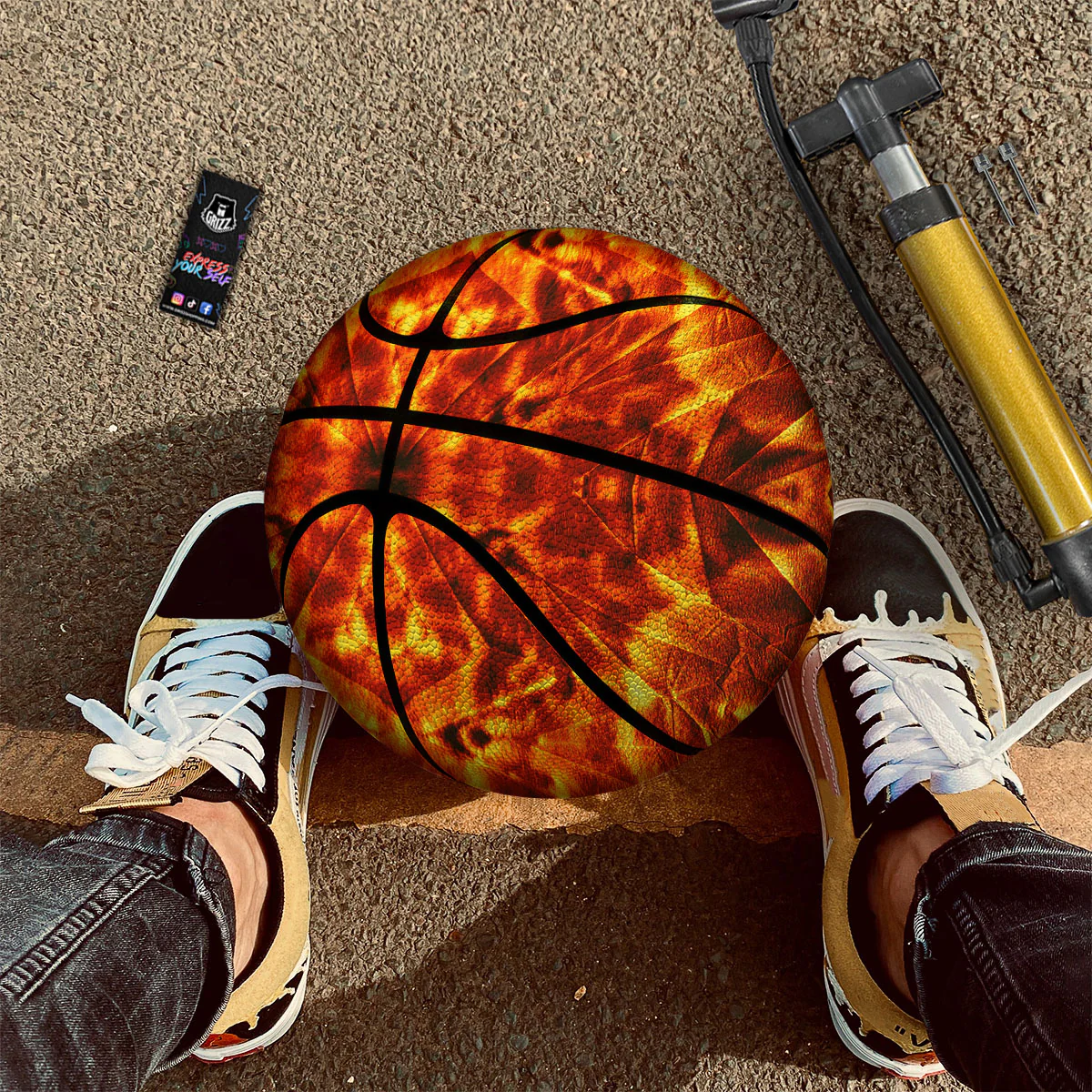 Kaleidoscope Flame Print Basketball - Image 2