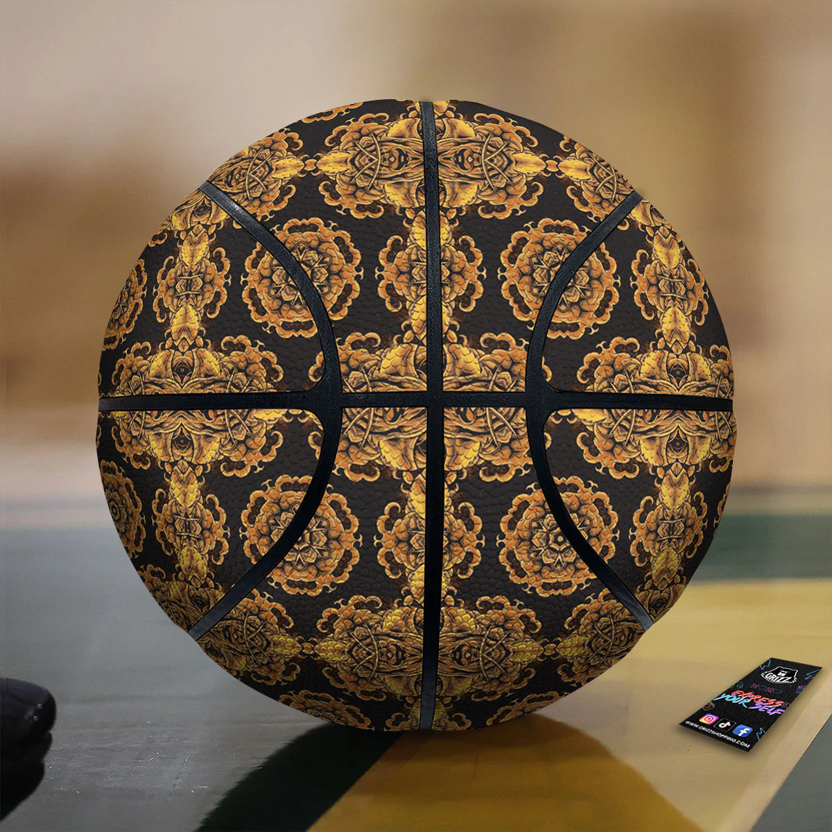 Kaleidoscope Gold Print Basketball
