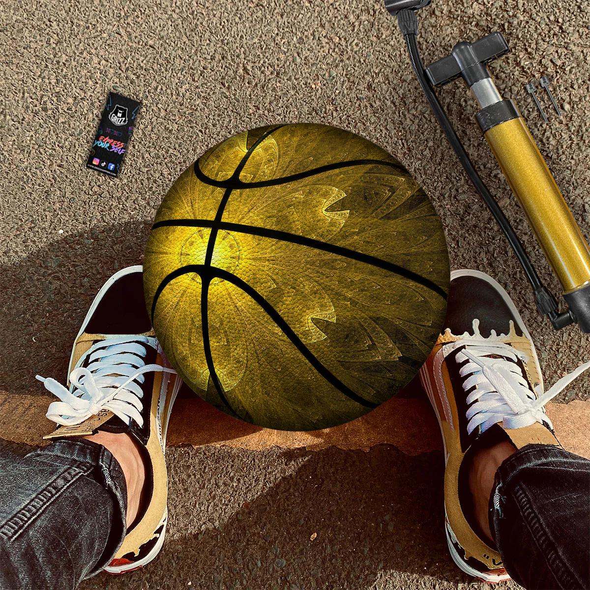 Kaleidoscope Golden Print Basketball - Image 2