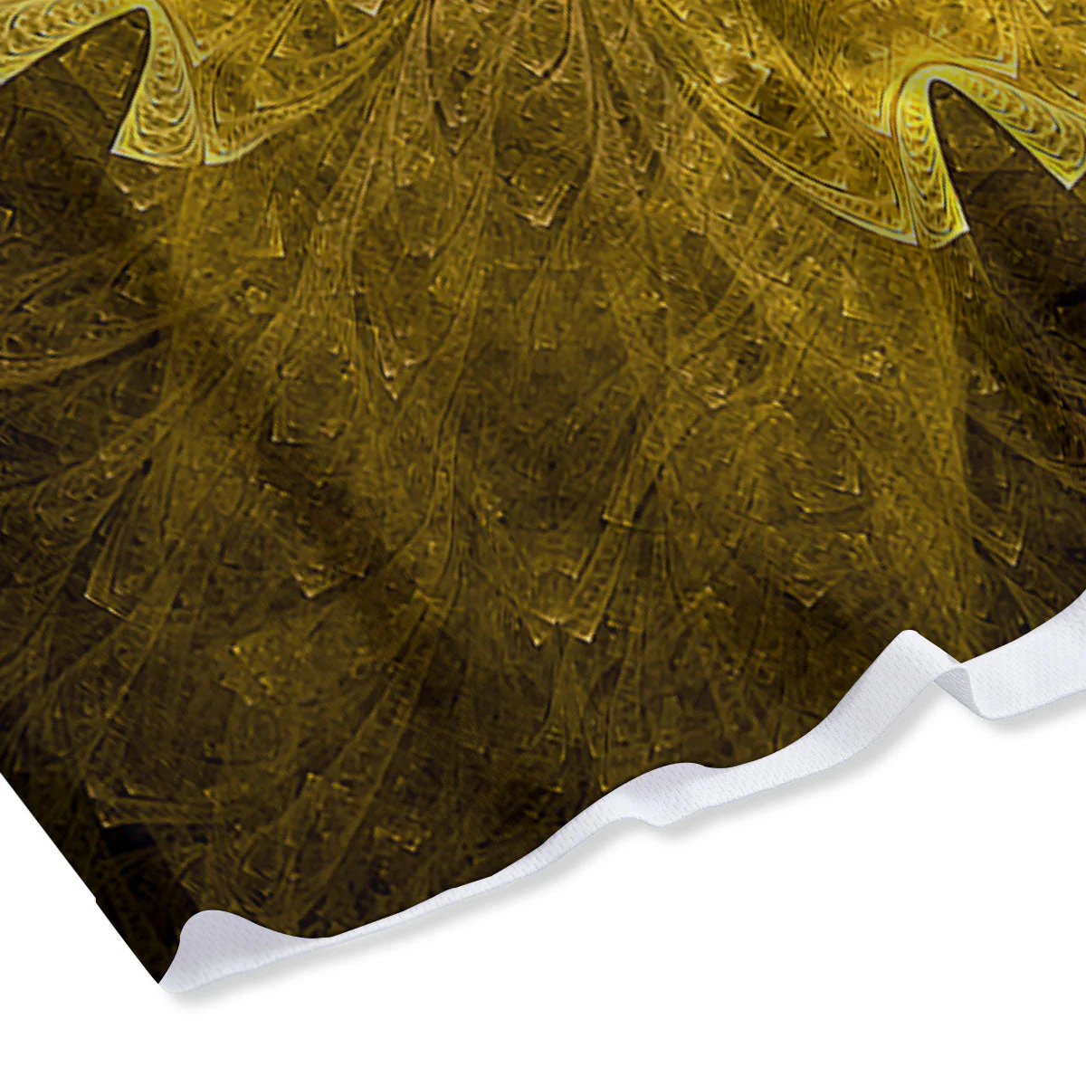 Kaleidoscope Golden Print Mesh Shorts - Image 4