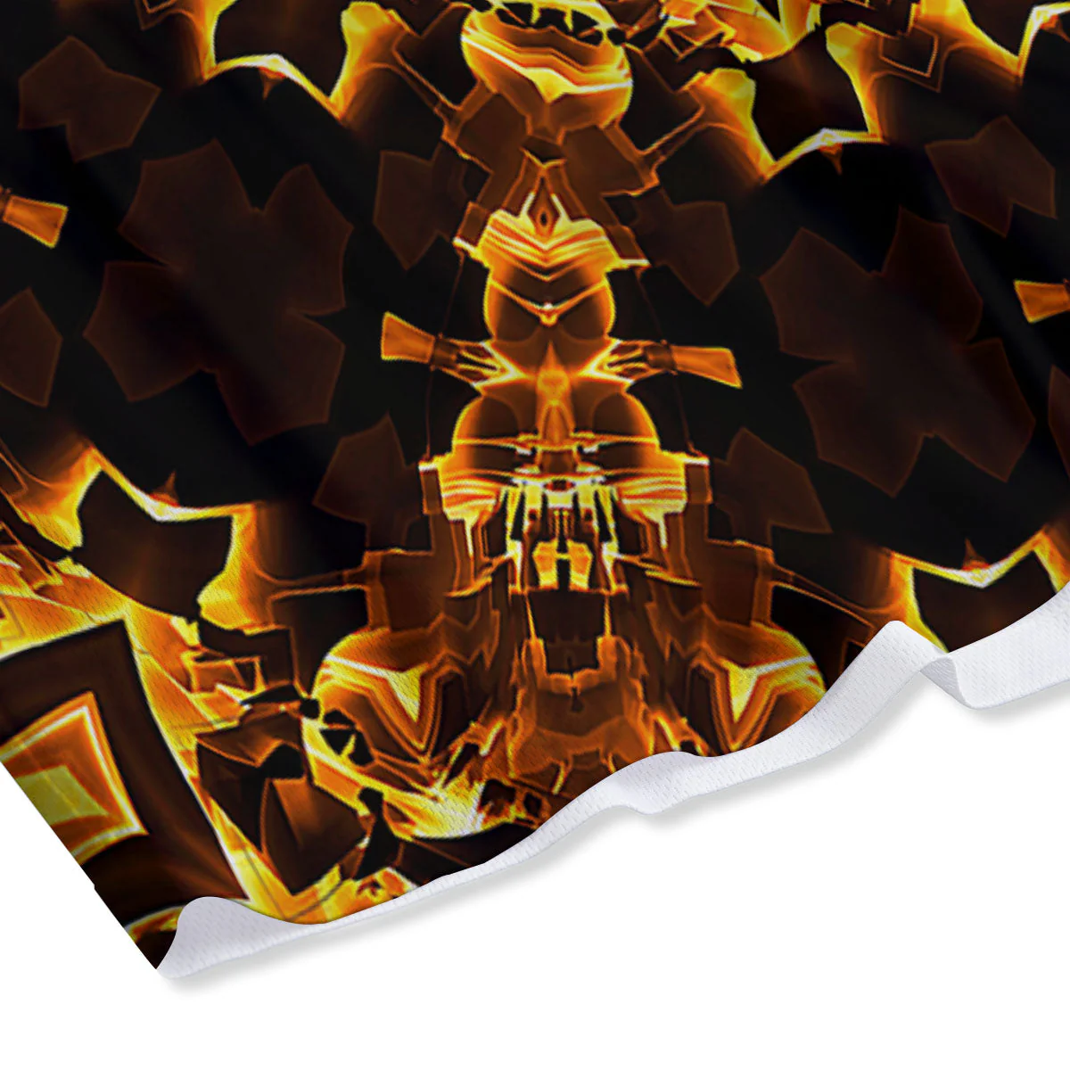 Kaleidoscope Lights Gold Print Mesh Shorts - Image 4