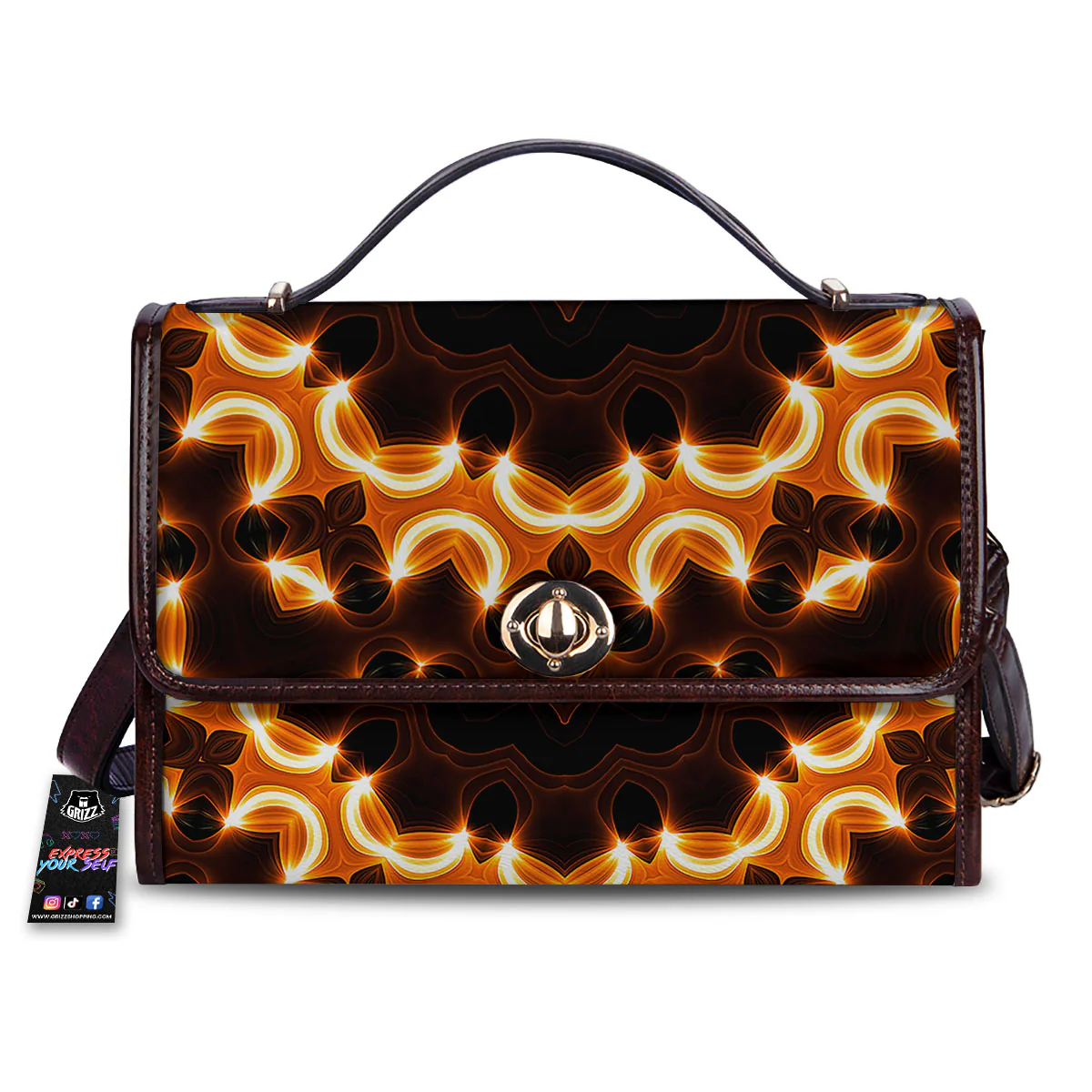 Kaleidoscope Shiny Print Women's Satchel Bag