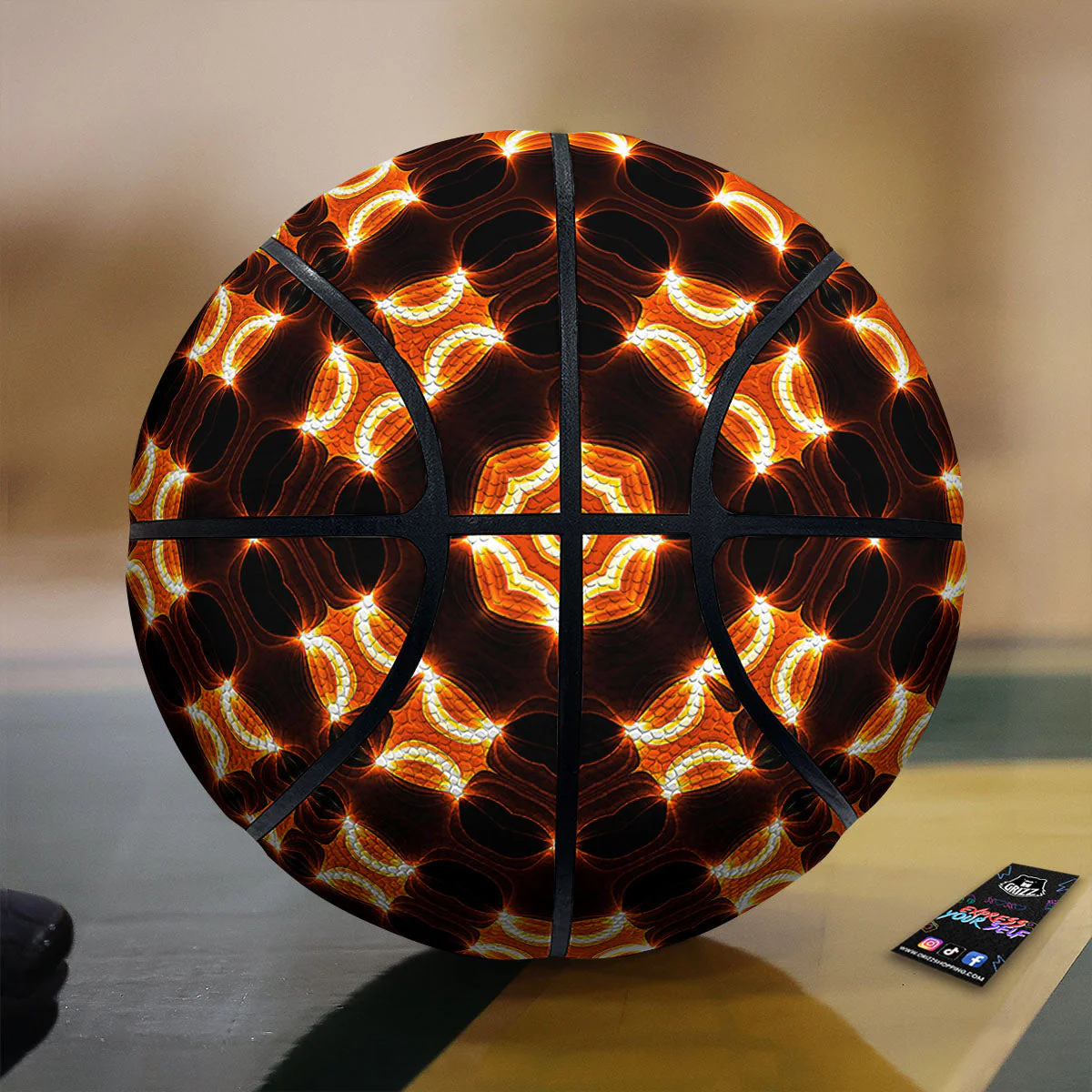 Kaleidoscope Spot Yellow Print Basketball
