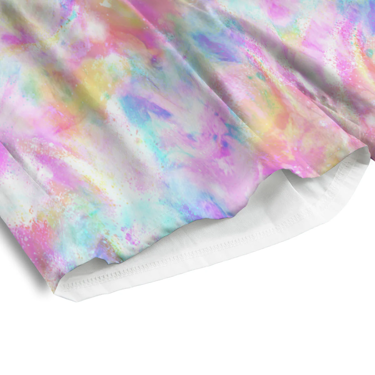 Kaleidoscope Tie Dye Pastel Print Pattern Men's Athletic Shorts - Image 4