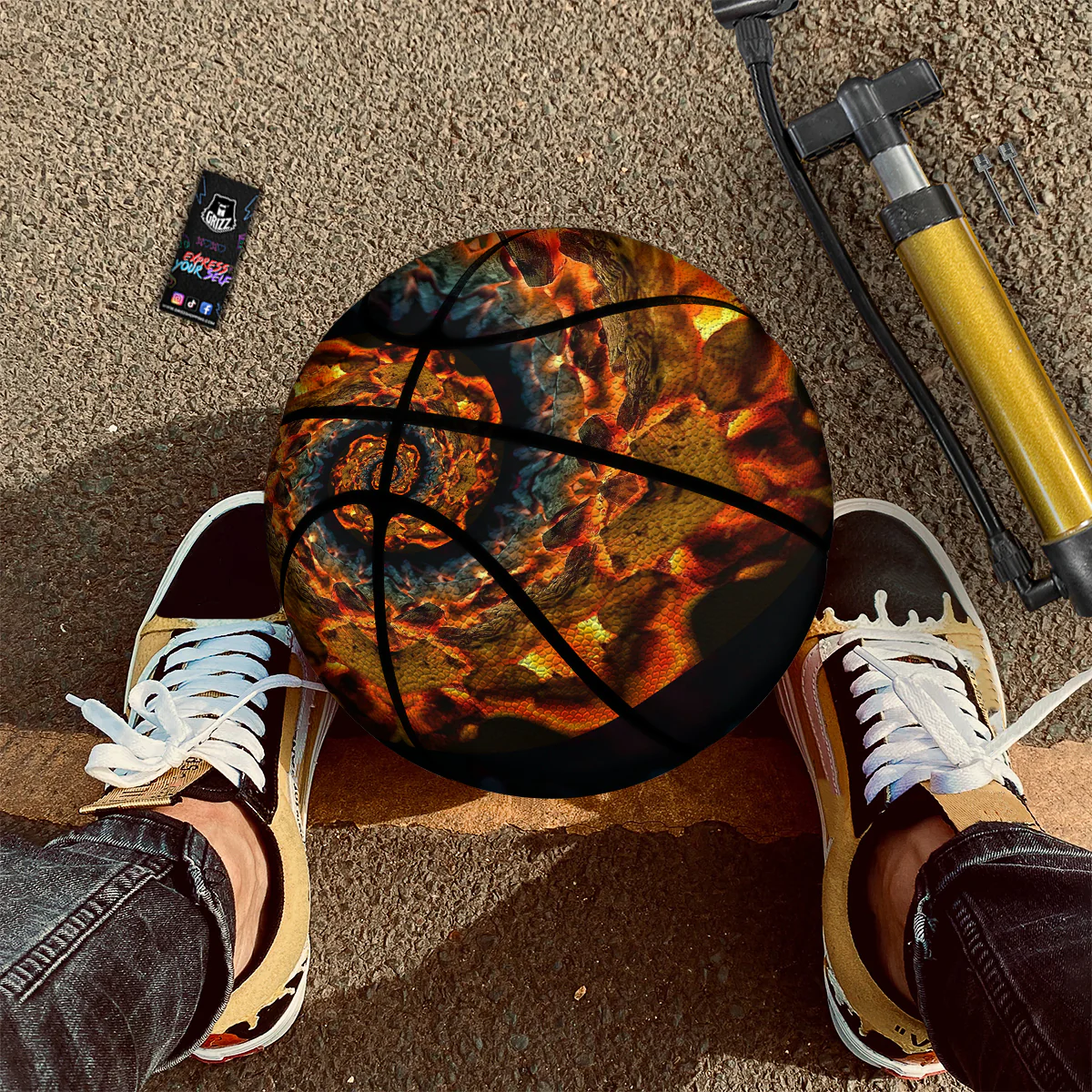 Keleidoscope Lava Texture Print Basketball - Image 2