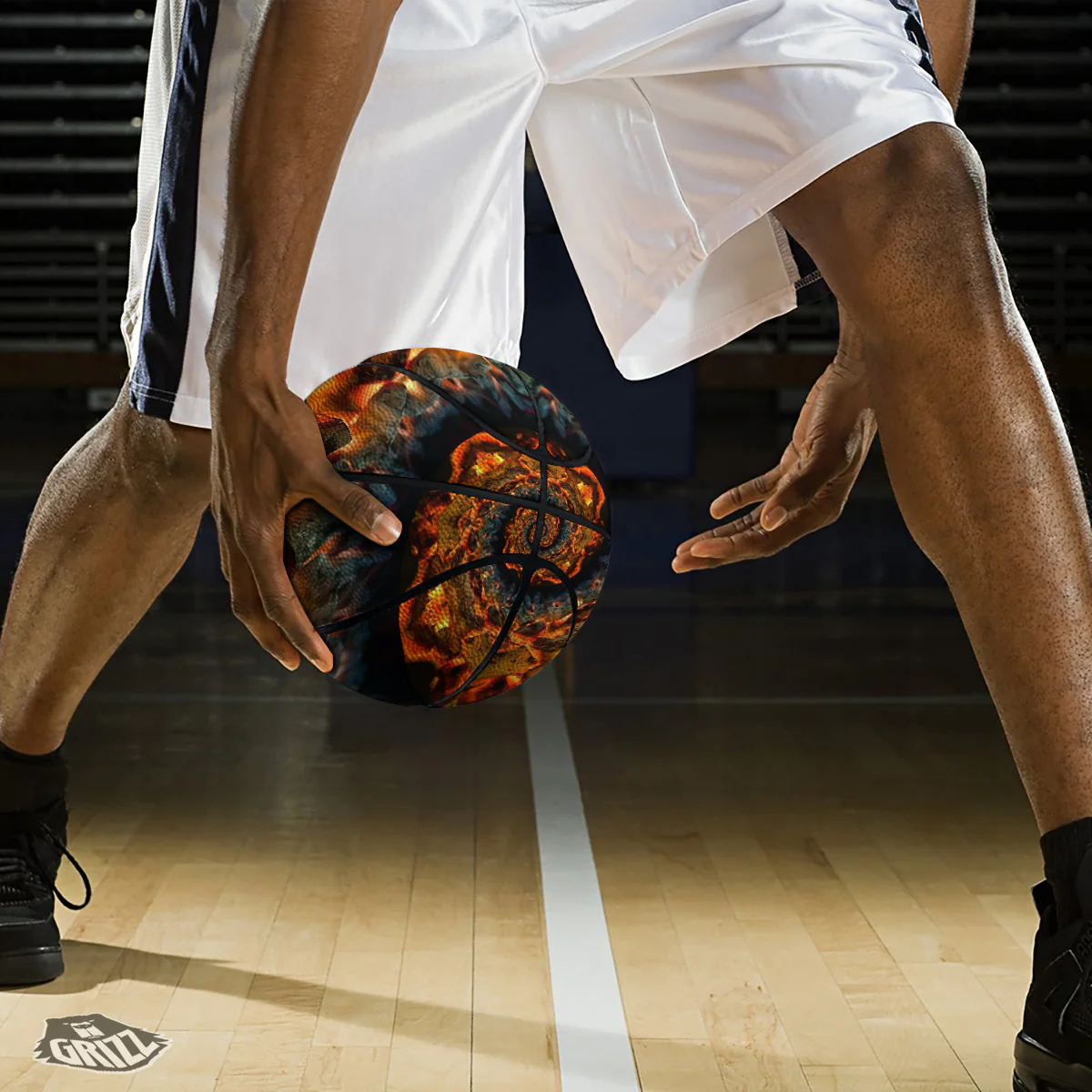 Keleidoscope Lava Texture Print Basketball - Image 3