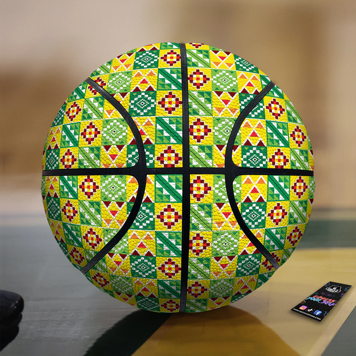 Kente Asante Print Pattern Basketball