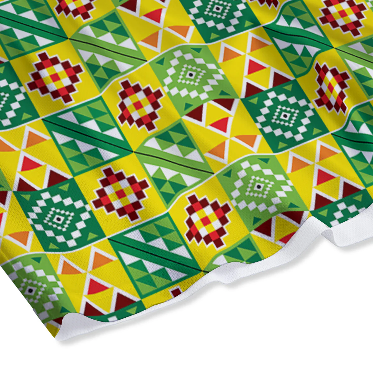 Kente Asante Print Pattern Mesh Shorts - Image 4