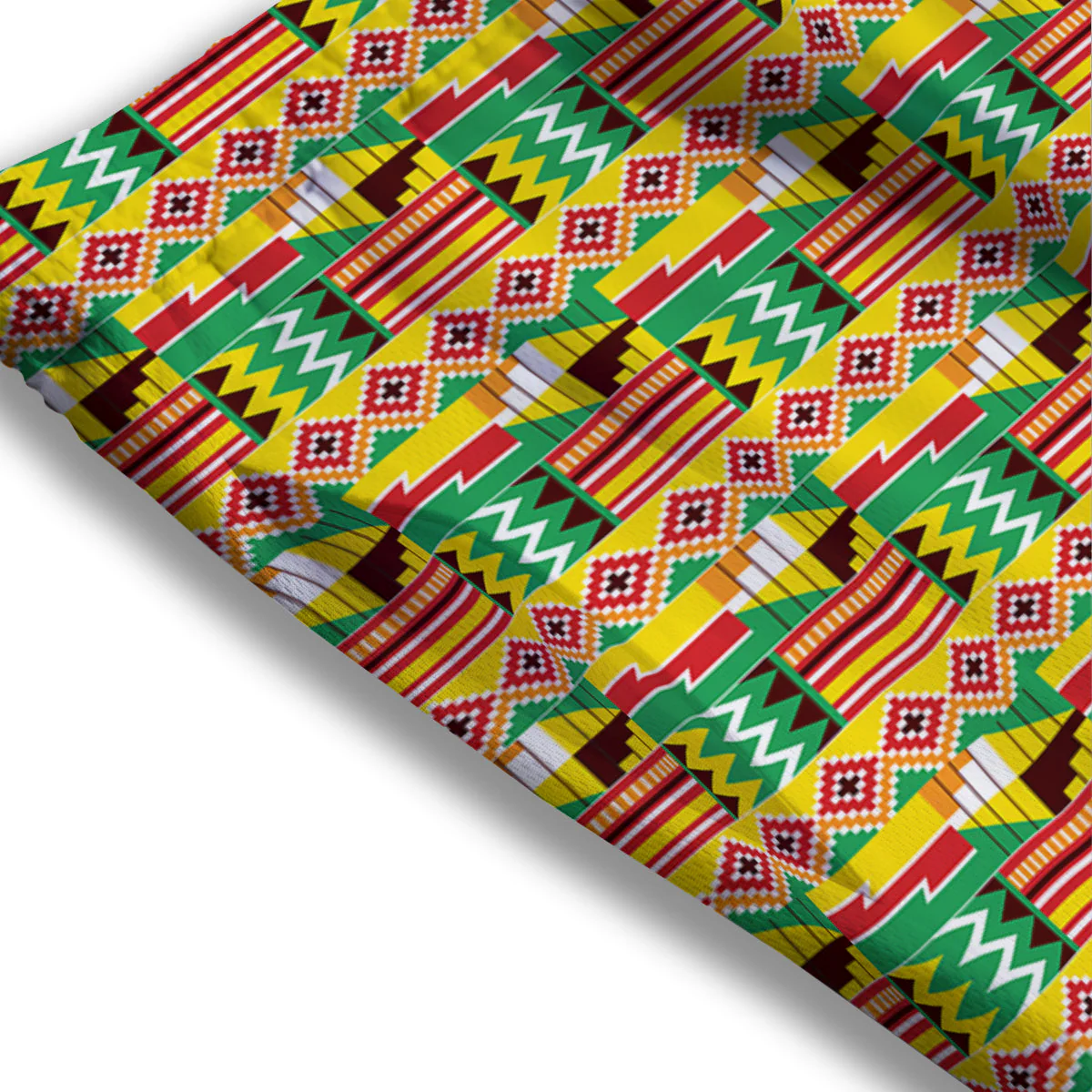 Kente Ashanti Print Pattern Mesh Shorts - Image 3