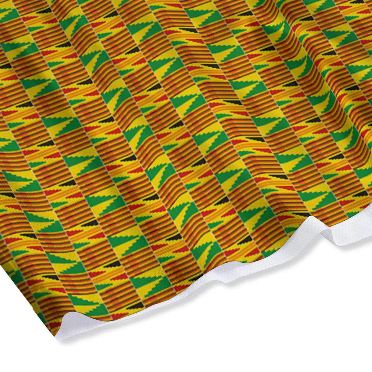 Kente Ghana Print Pattern Mesh Shorts - Image 4