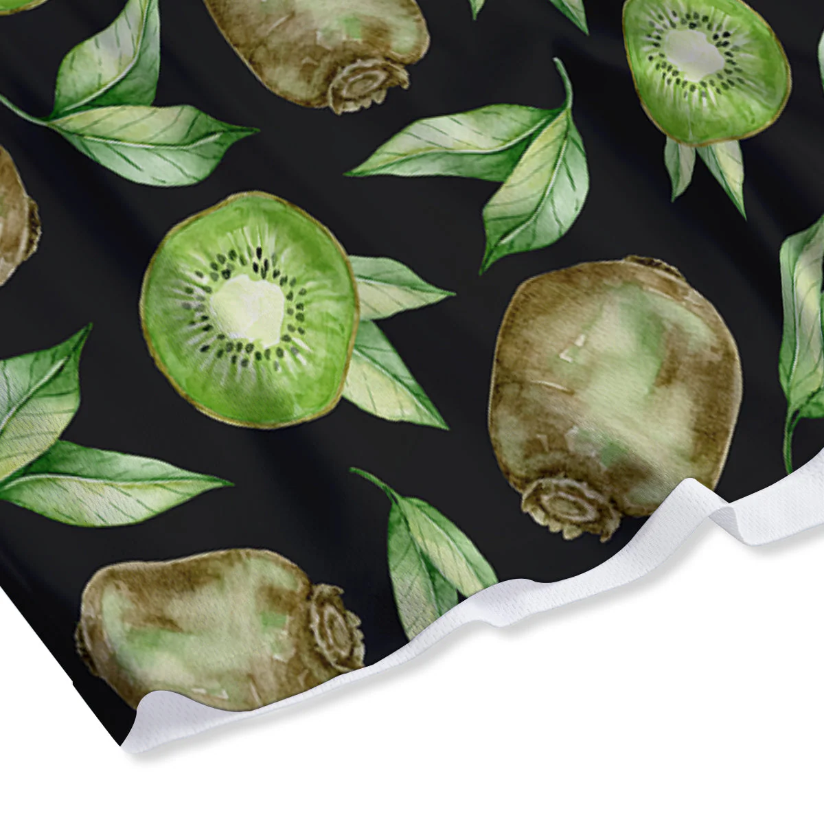 Kiwi Watercolor Print Pattern Mesh Shorts - Image 4