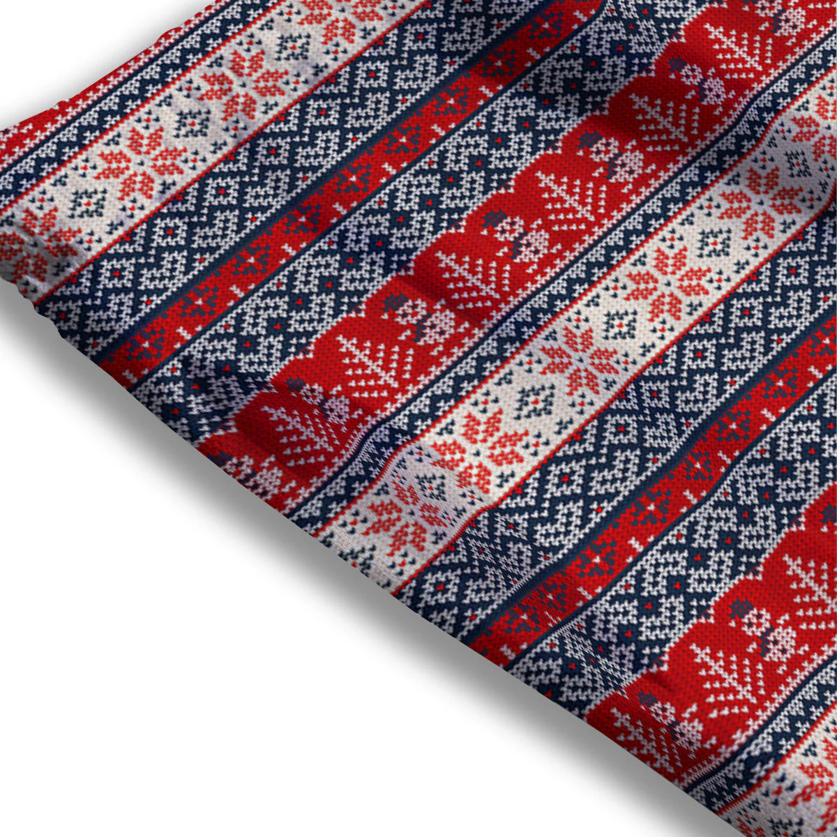 Knitted Christmas Snowman Print Pattern Mesh Shorts - Image 3