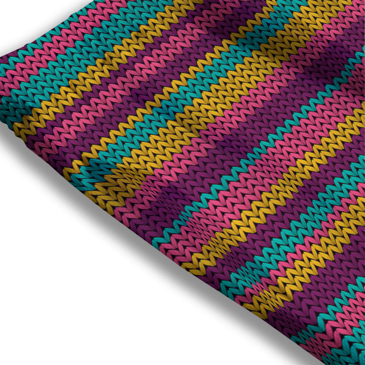 Knitted Colorful Print Pattern Mesh Shorts - Image 3