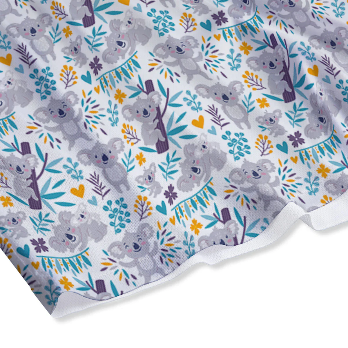 Koala Cartoon Print Pattern Mesh Shorts - Image 4