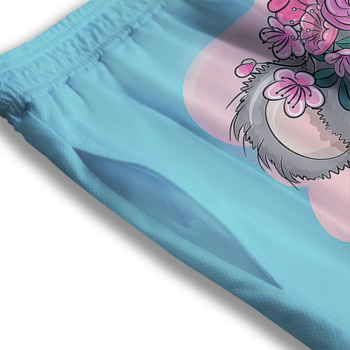 Koala Cute Print Mesh Shorts - Image 3