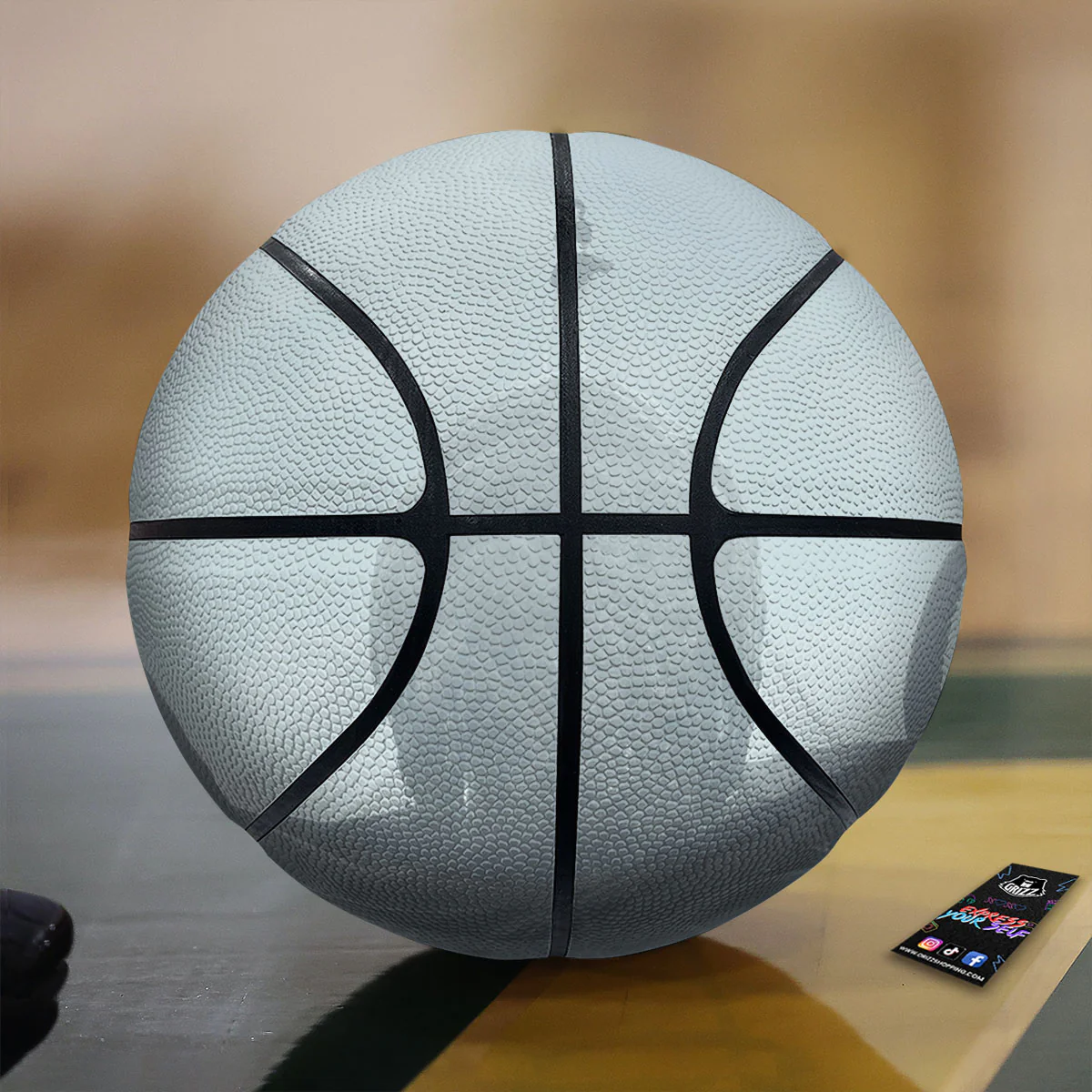 Kraken And Girl On Sea Print Basketball