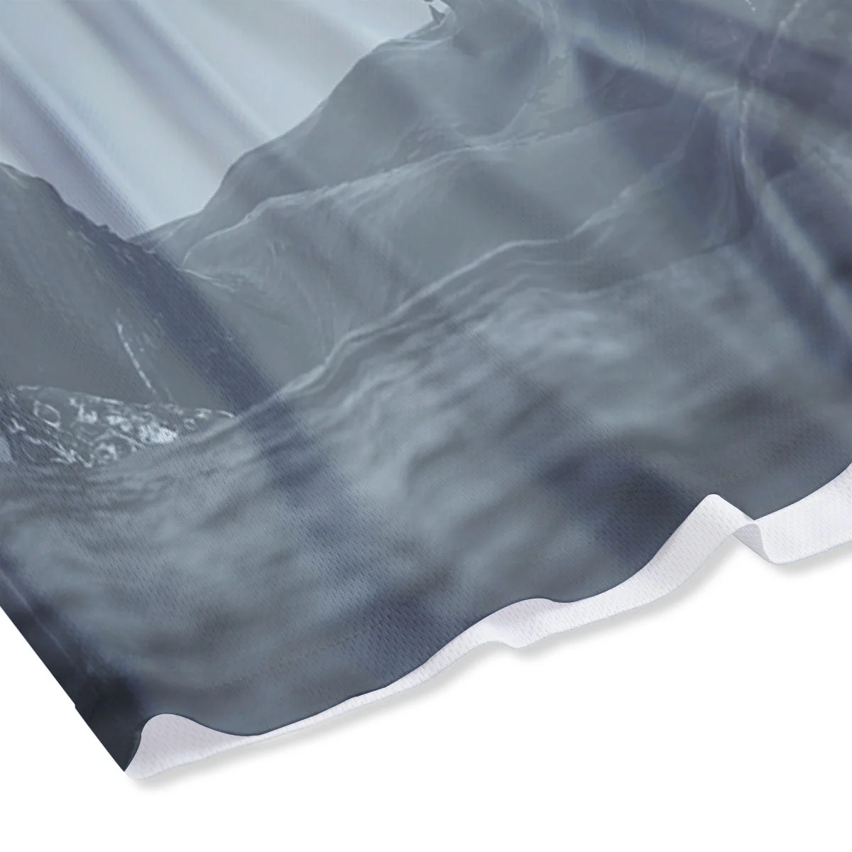 Kraken And Girl On Sea Print Mesh Shorts - Image 4