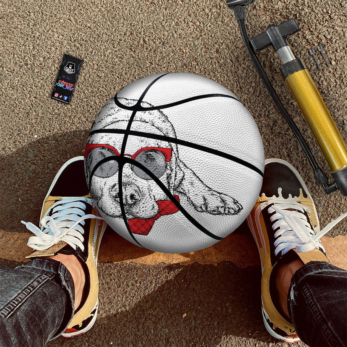 Labrador Retriever Hipster Print Basketball - Image 2