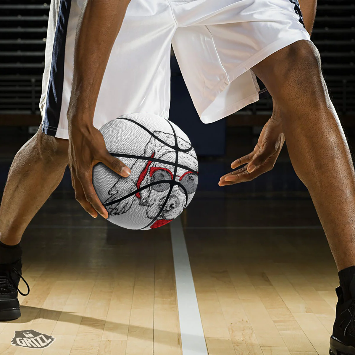Labrador Retriever Hipster Print Basketball - Image 3