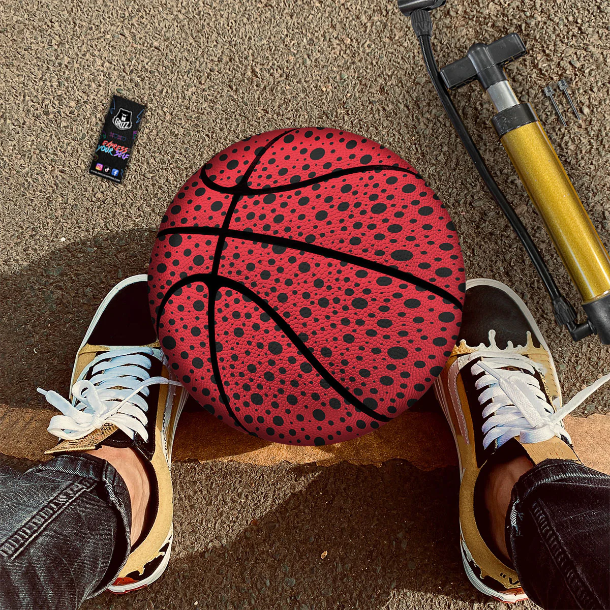 Ladybird Black Spots Print Pattern Basketball - Image 3