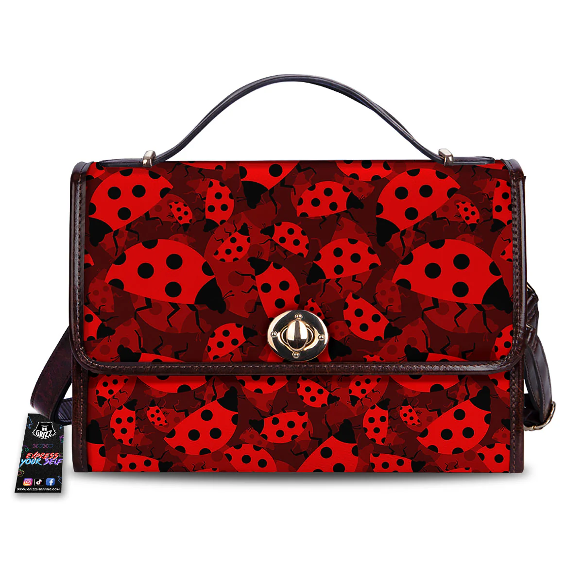 Ladybug Red Print Pattern Women's Satchel Bag