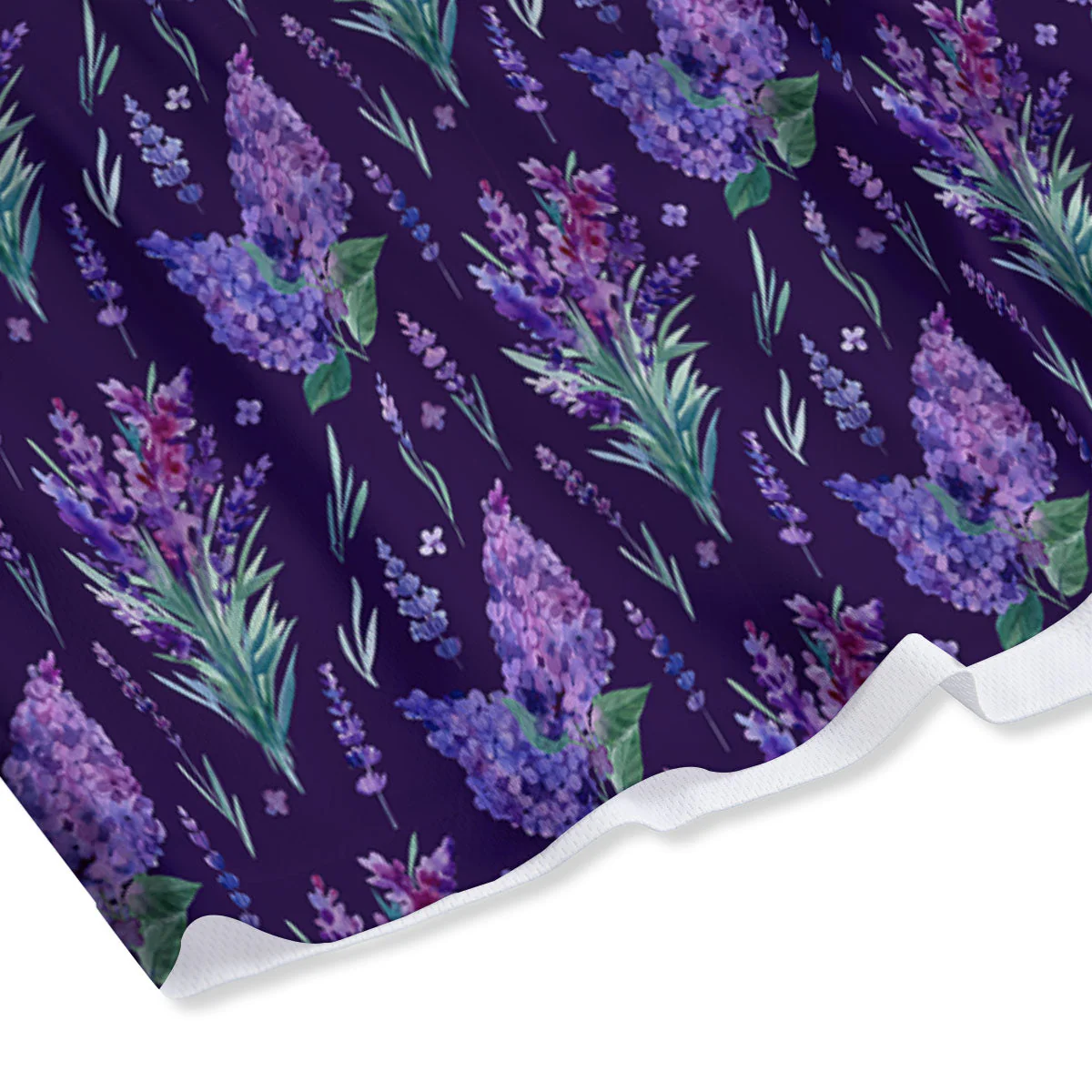 Lavender Purple Print Pattern Mesh Shorts - Image 4