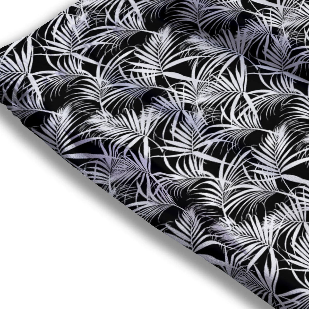 Leaf Aloha Black Palm Print Pattern Mesh Shorts - Image 3