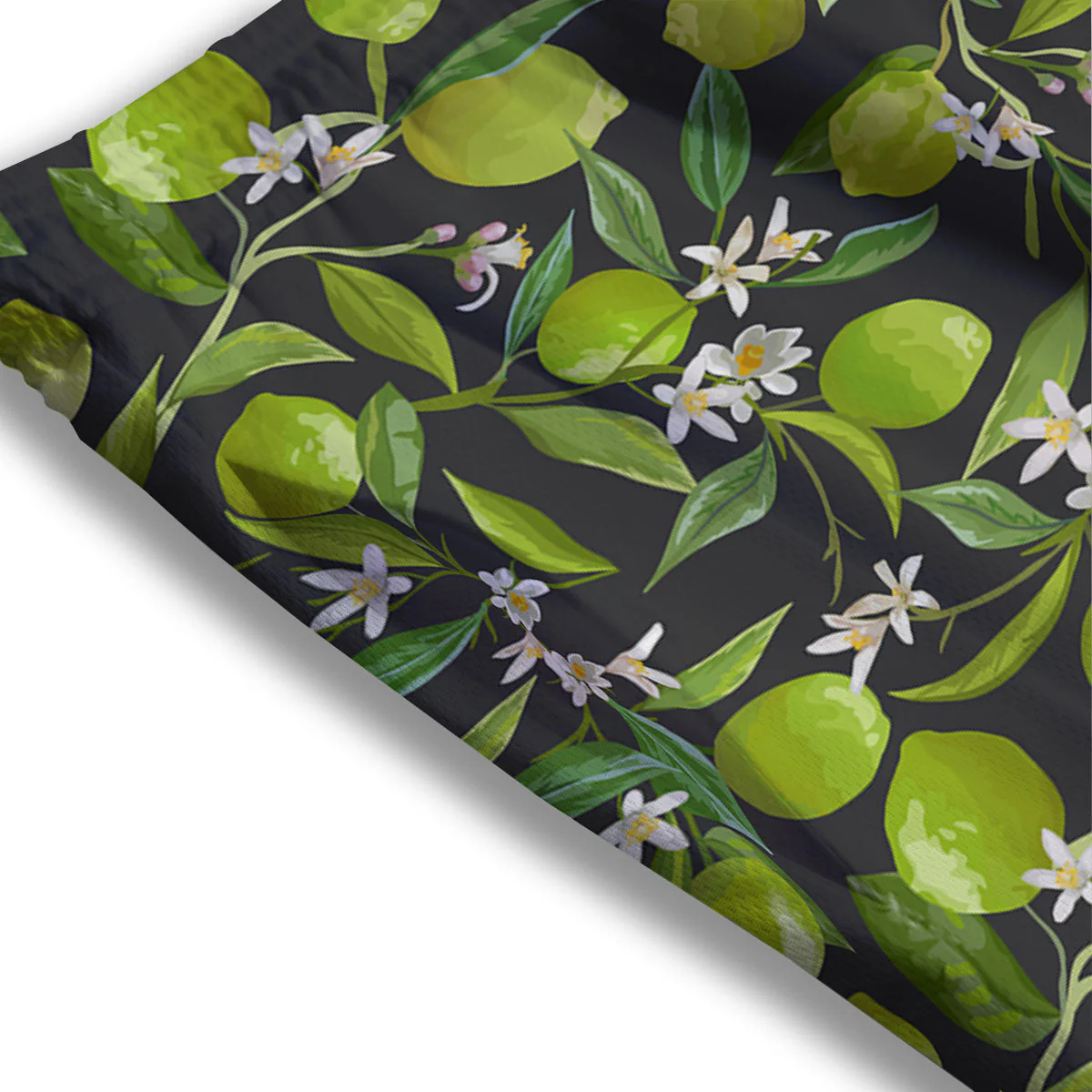 Lemon And Lime Print Pattern Mesh Shorts - Image 3