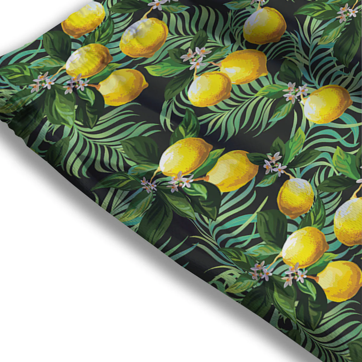 Lemon Tropical Print Pattern Mesh Shorts - Image 3