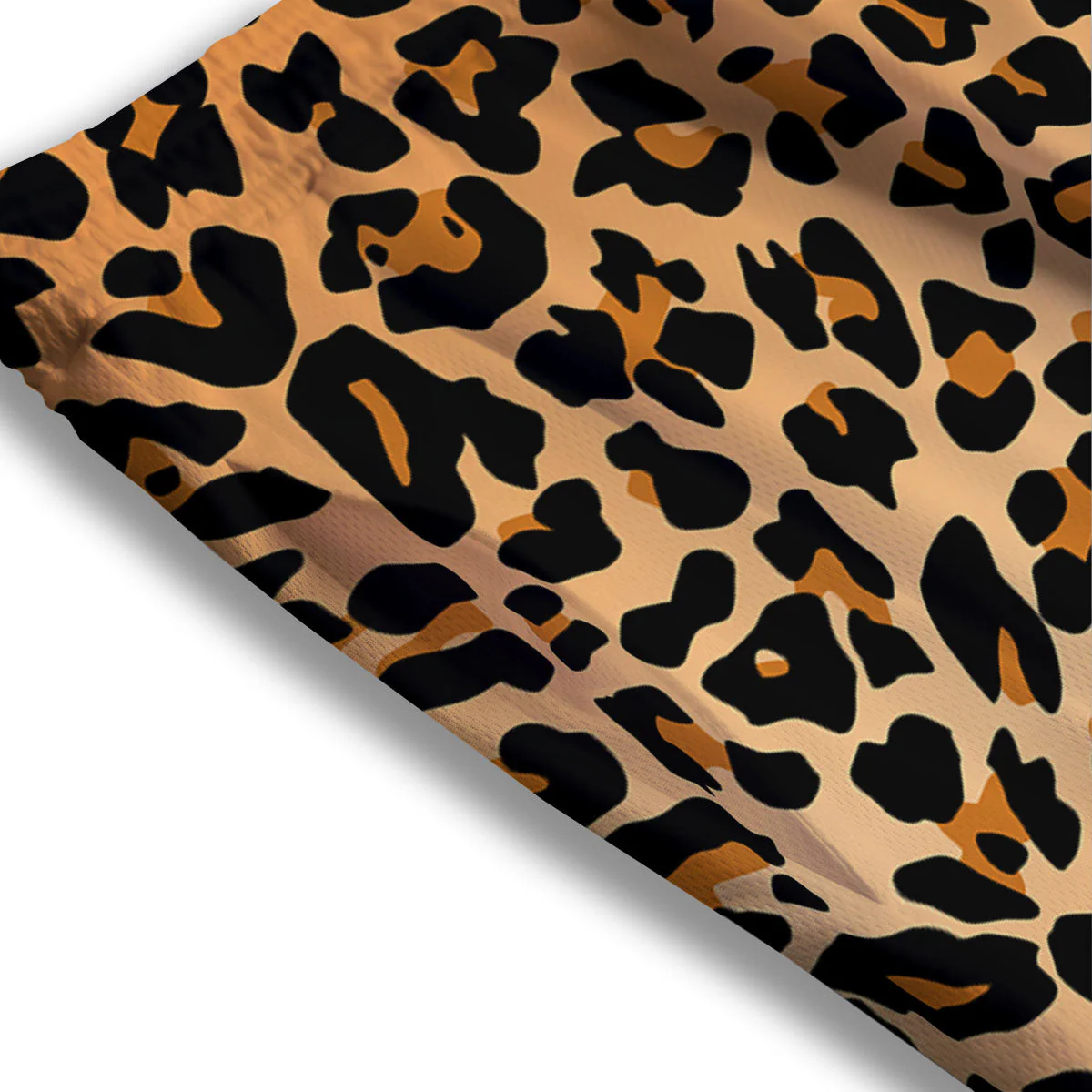 Leopard Orange Print Mesh Shorts - Image 3