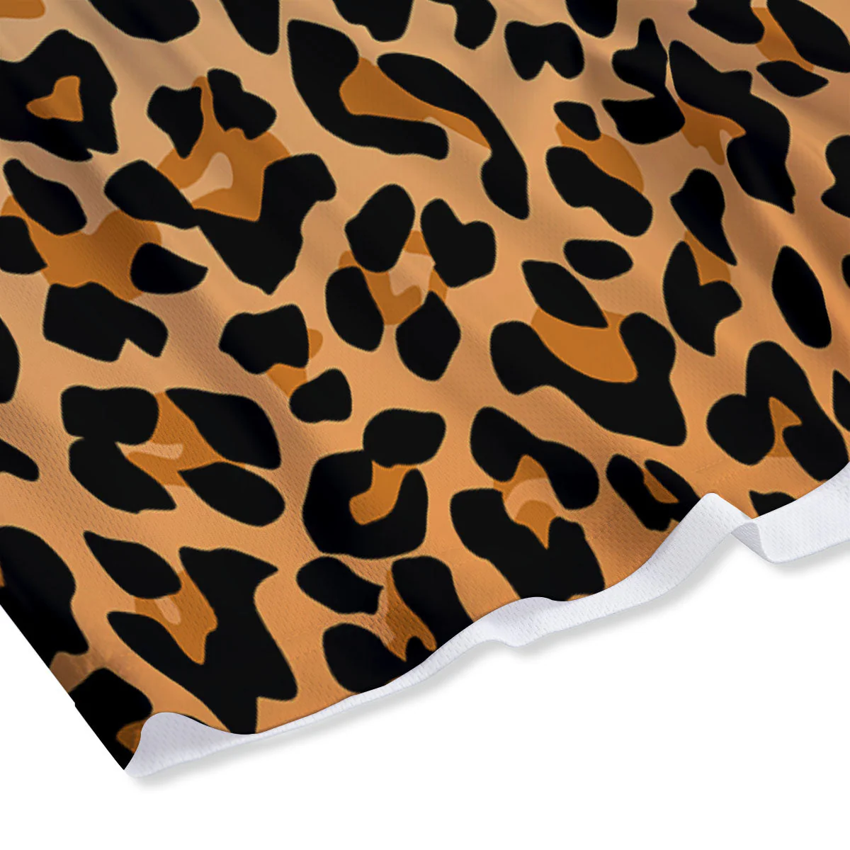 Leopard Orange Print Mesh Shorts - Image 4