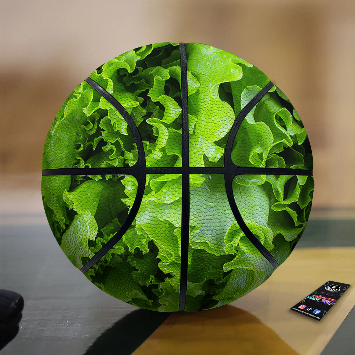 Lettuce Green Leaves Print Basketball