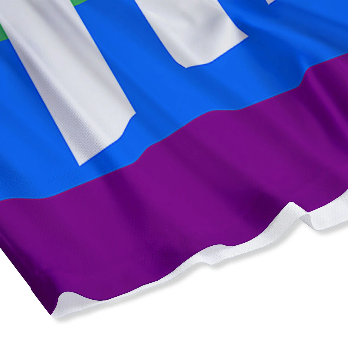LGBT Pride Flag Pattern Print Mesh Shorts - Image 4