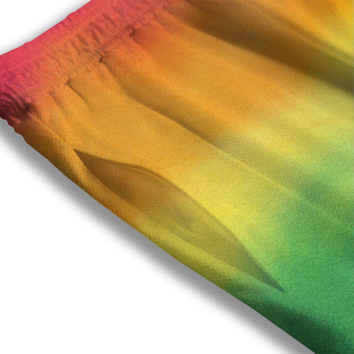 LGBT Pride Watercolor Rainbow Print Mesh Shorts - Image 3
