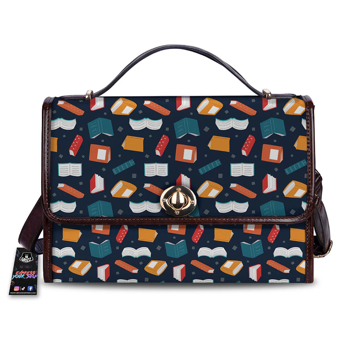 Library Reading Print Pattern Women's Satchel Bag