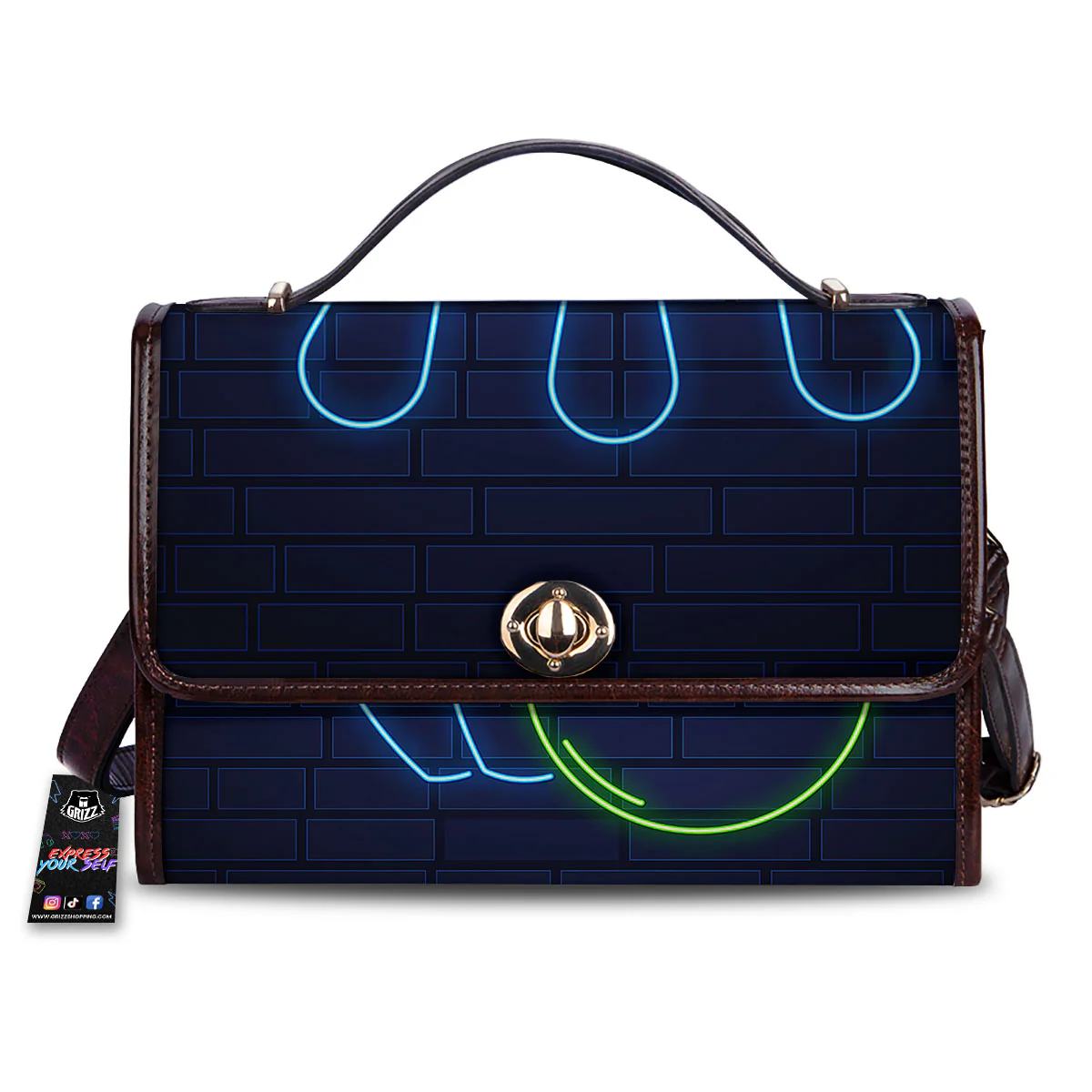 Light Up Bowling Pins Print Women's Satchel Bag