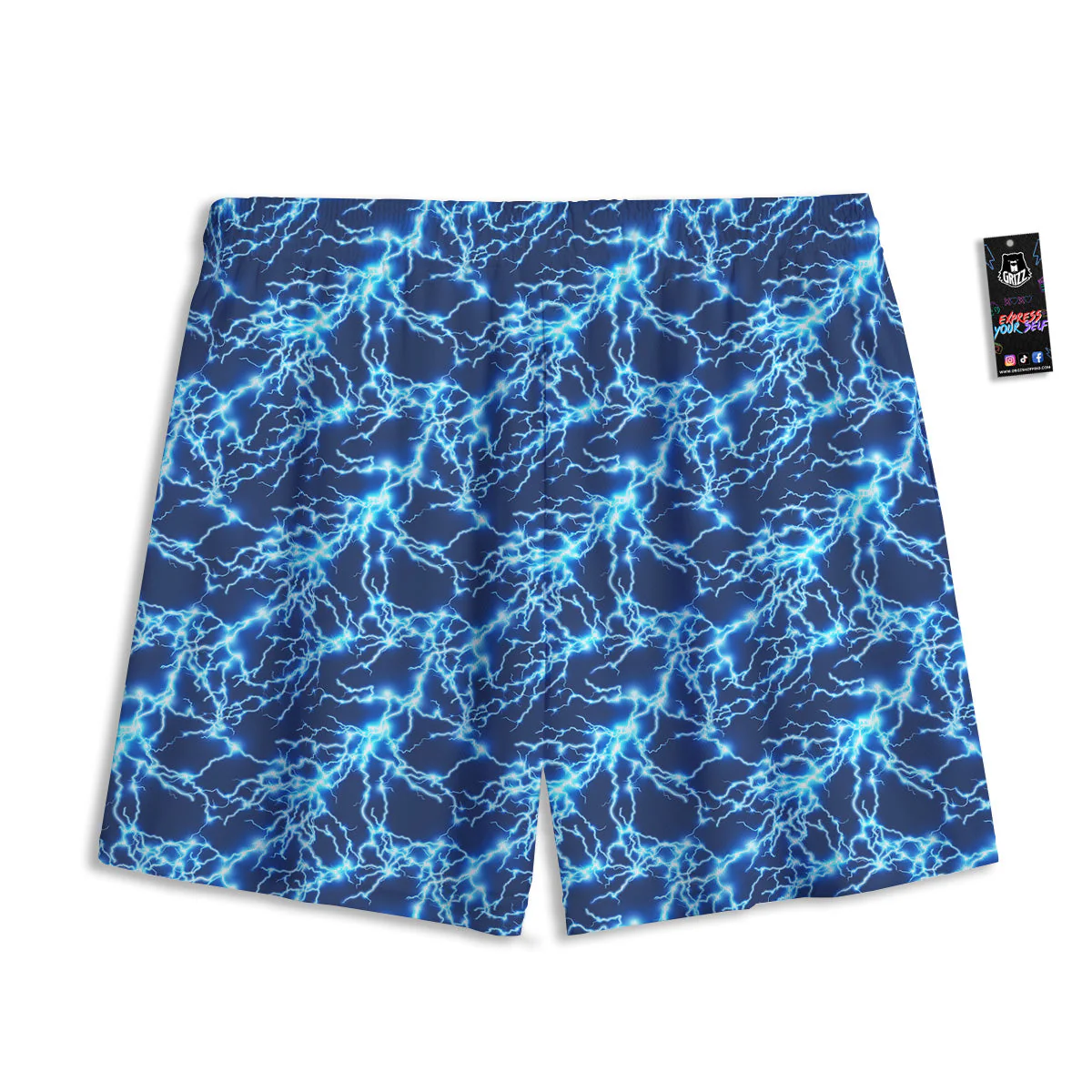 Lightning Blue Electric Print Mesh Shorts - Image 2