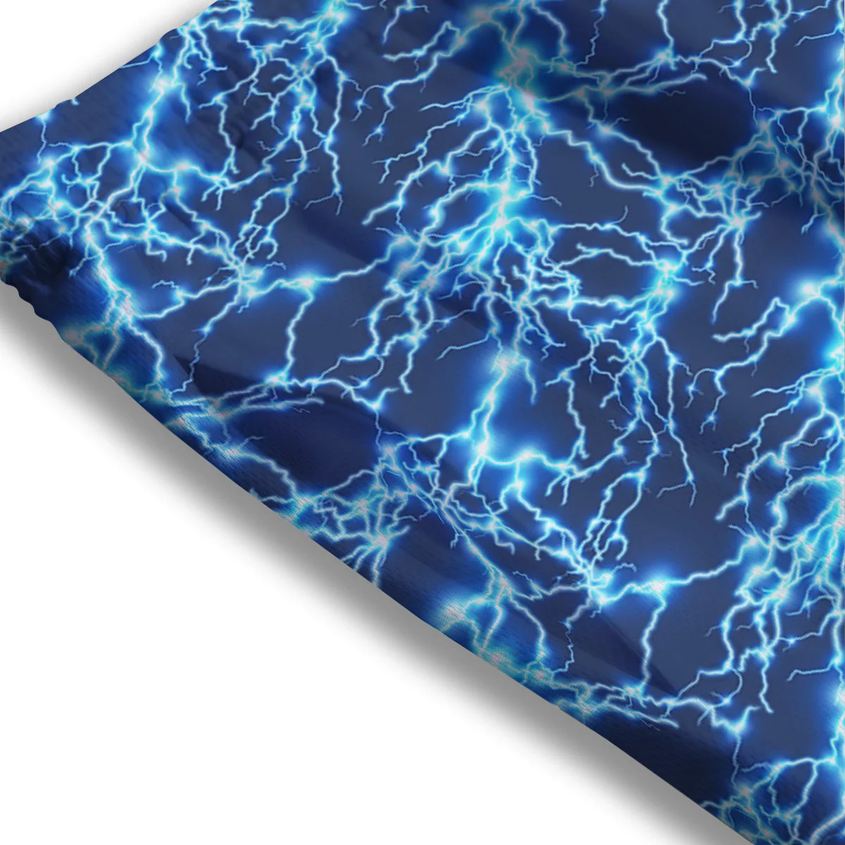 Lightning Blue Electric Print Mesh Shorts - Image 3